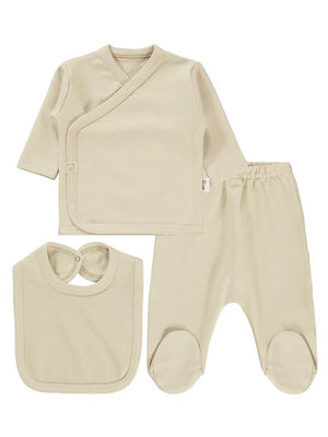 Civil Baby 3'Lü Basic Zıbın Takımları - Bej