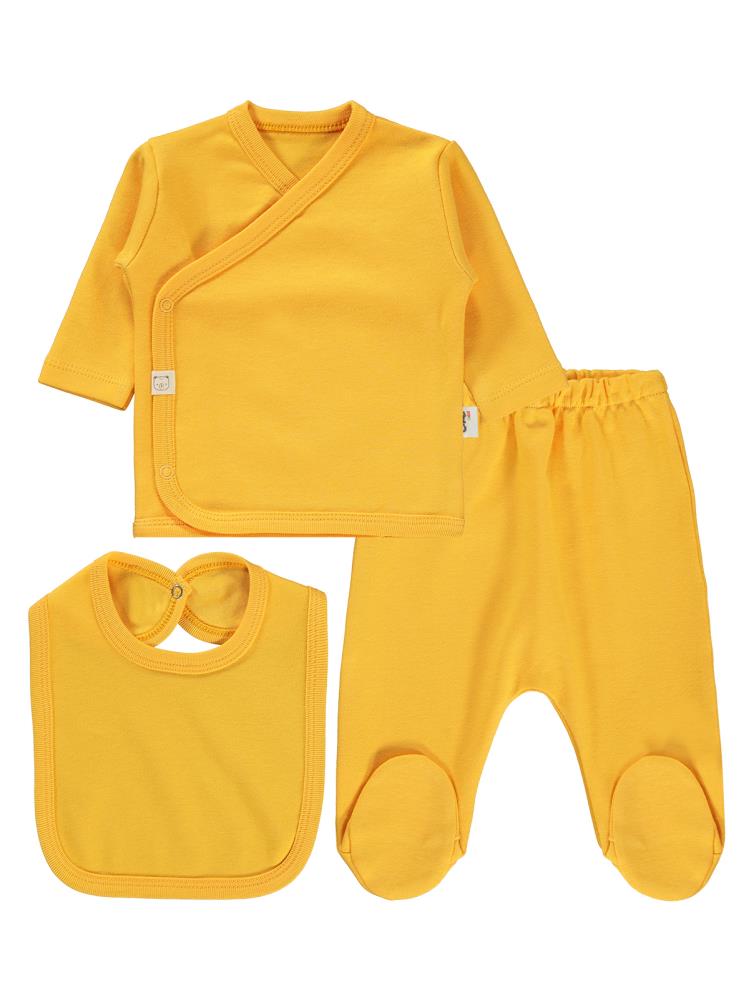 Civil Baby 3'Lü Basic Zıbın Takımları - Hardal