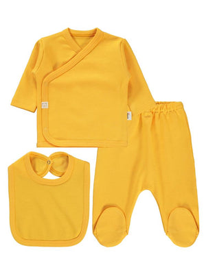 Civil Baby 3'Lü Basic Zıbın Takımları - Hardal
