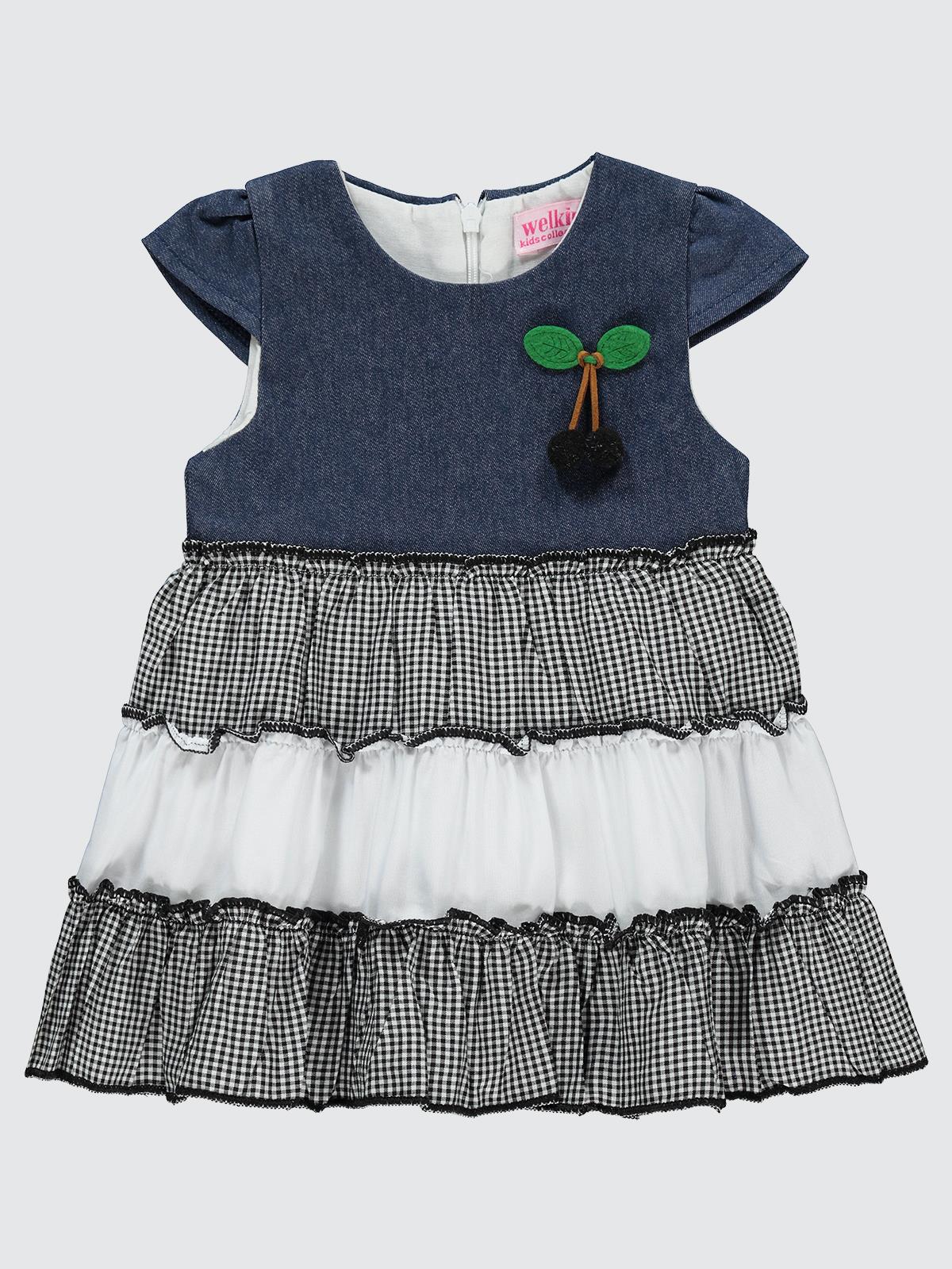 Civil Baby Kiraz Aksesuarlı 6-18 Ay Elbise - Siyah