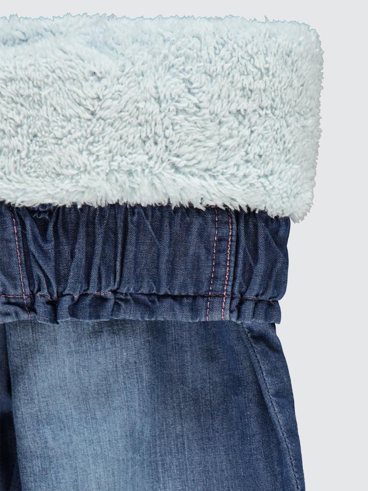 Civil Girls Düğme Aksesuarlı 2-5 Yaş Pantolon - Mavi