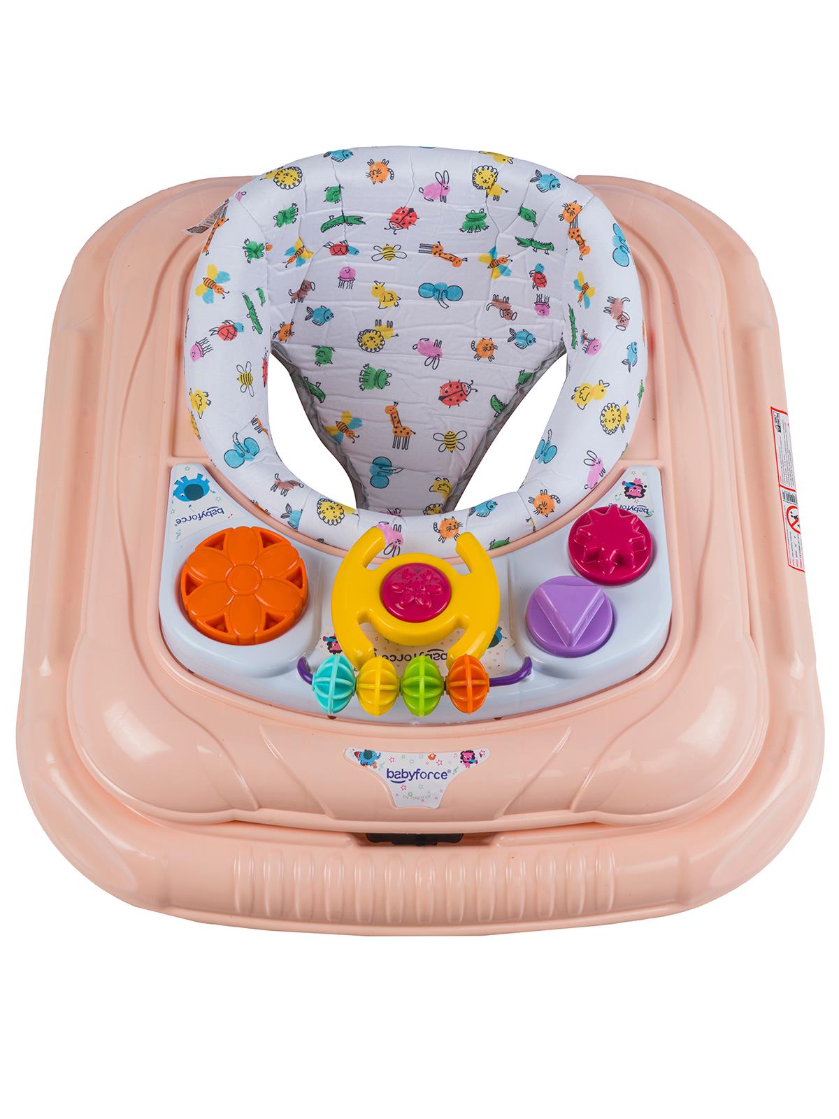 Baby Force Kornalı Yürüteç - Pudra