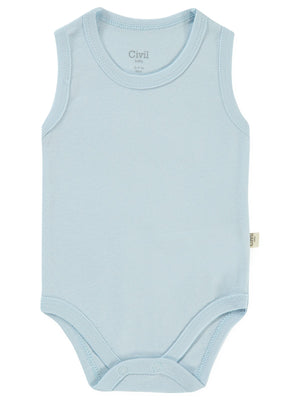 Civil Baby Düz Renkli 1-3 Yaş Çıtçıtlı Badi - Mavi