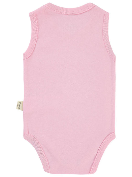 Civil Baby Düz Renkli 1-3 Yaş Çıtçıtlı Badi - Pembe