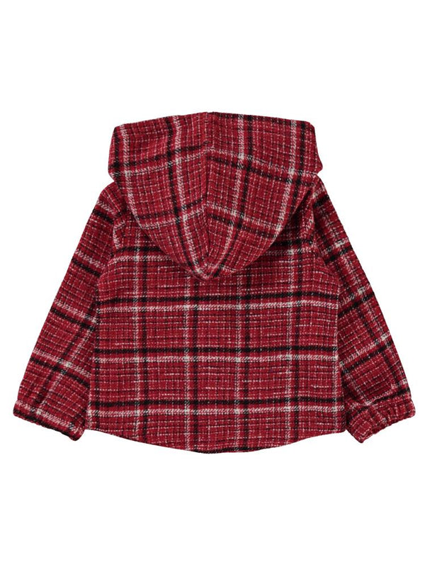 Civil Girls Kolu Lastikli 2-5 Yaş Gömlek - Bordo