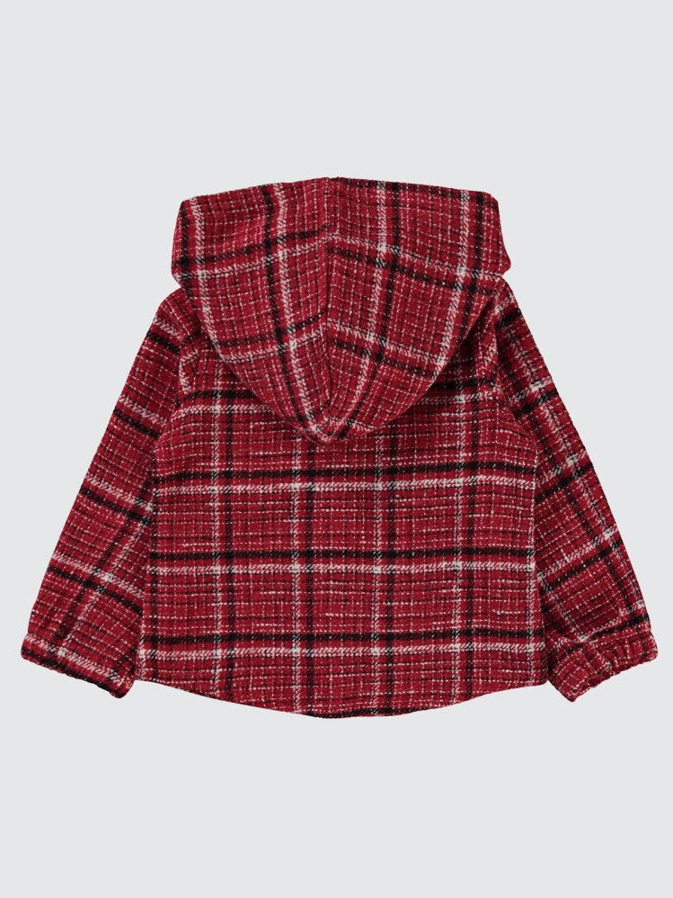 Civil Girls Kolu Lastikli 2-5 Yaş Gömlek - Bordo