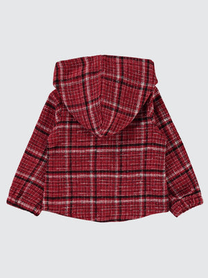 Civil Girls Kolu Lastikli 2-5 Yaş Gömlek - Bordo