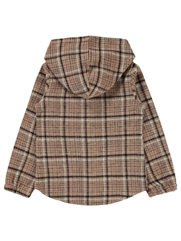 Civil Girls Kolu Lastikli 6-9 Yaş Gömlek - Kahve