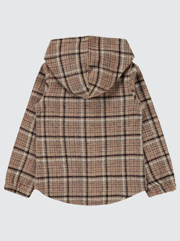 Civil Girls Kolu Lastikli 6-9 Yaş Gömlek - Kahve