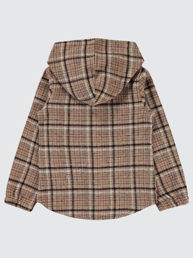 Civil Girls Kolu Lastikli 6-9 Yaş Gömlek - Kahve