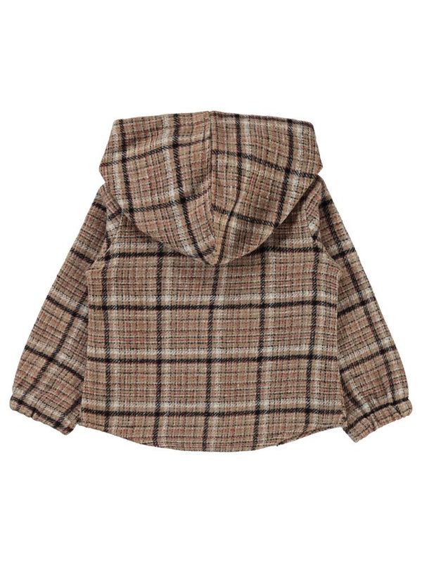 Civil Girls Kolu Lastikli 2-5 Yaş Gömlek - Kahve