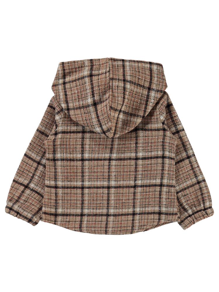 Civil Girls Kolu Lastikli 2-5 Yaş Gömlek - Kahve