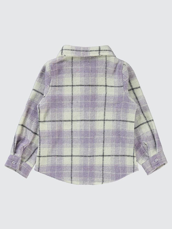 Civil Girls Kedi Nakışlı 2-5 Yaş Gömlek - Lila
