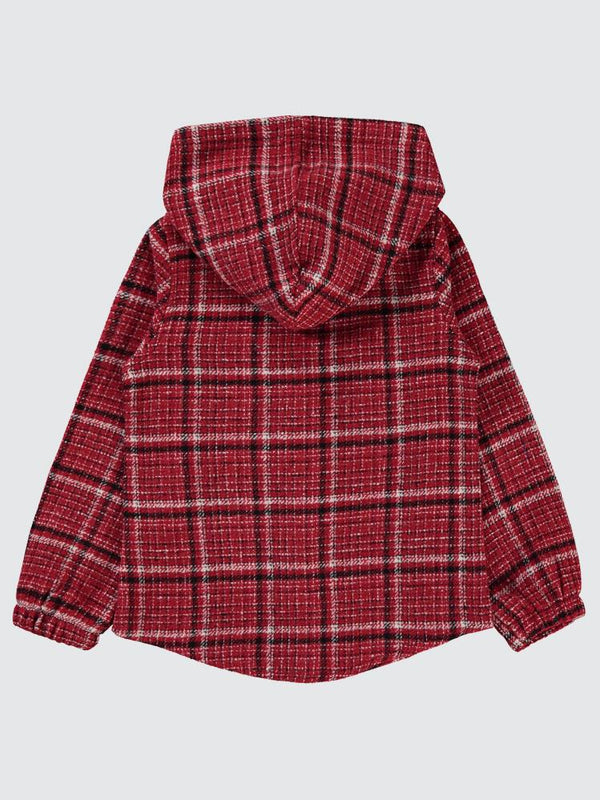 Civil Girls Kolu Lastikli 6-9 Yaş Gömlek - Bordo