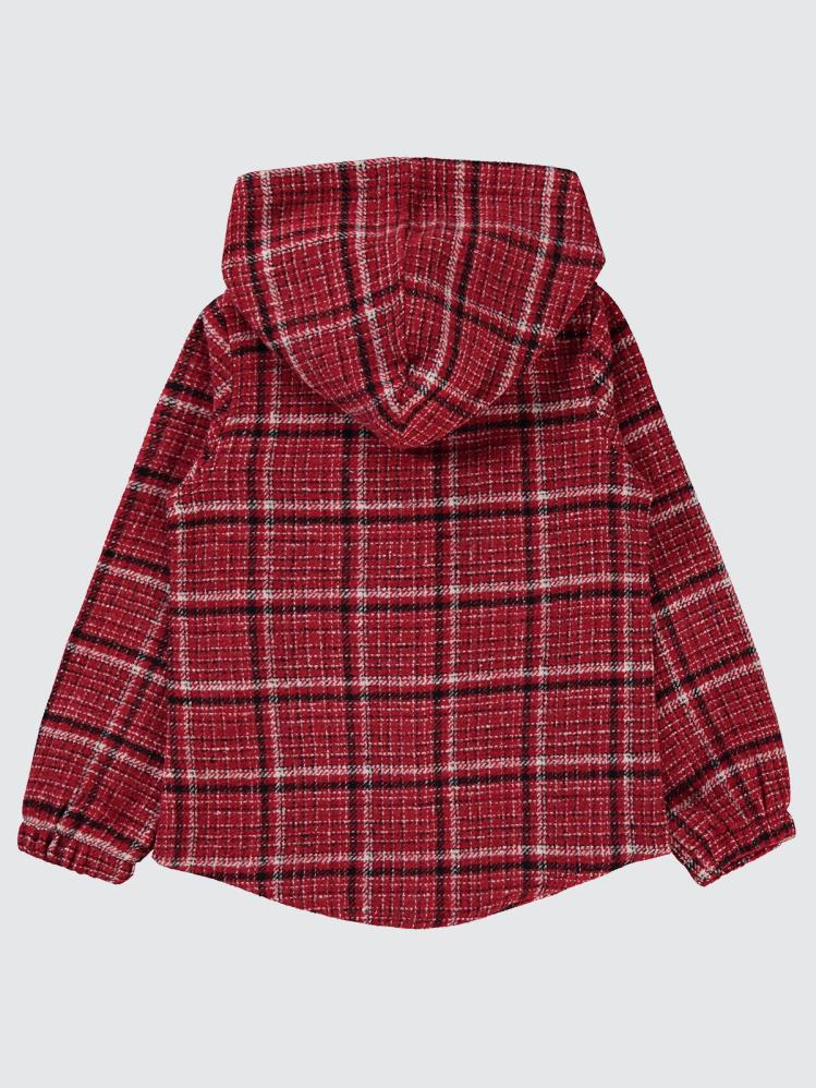 Civil Girls Kolu Lastikli 6-9 Yaş Gömlek - Bordo