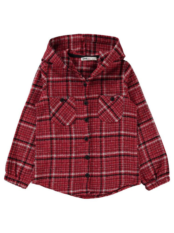 Civil Girls Kolu Lastikli 6-9 Yaş Gömlek - Bordo