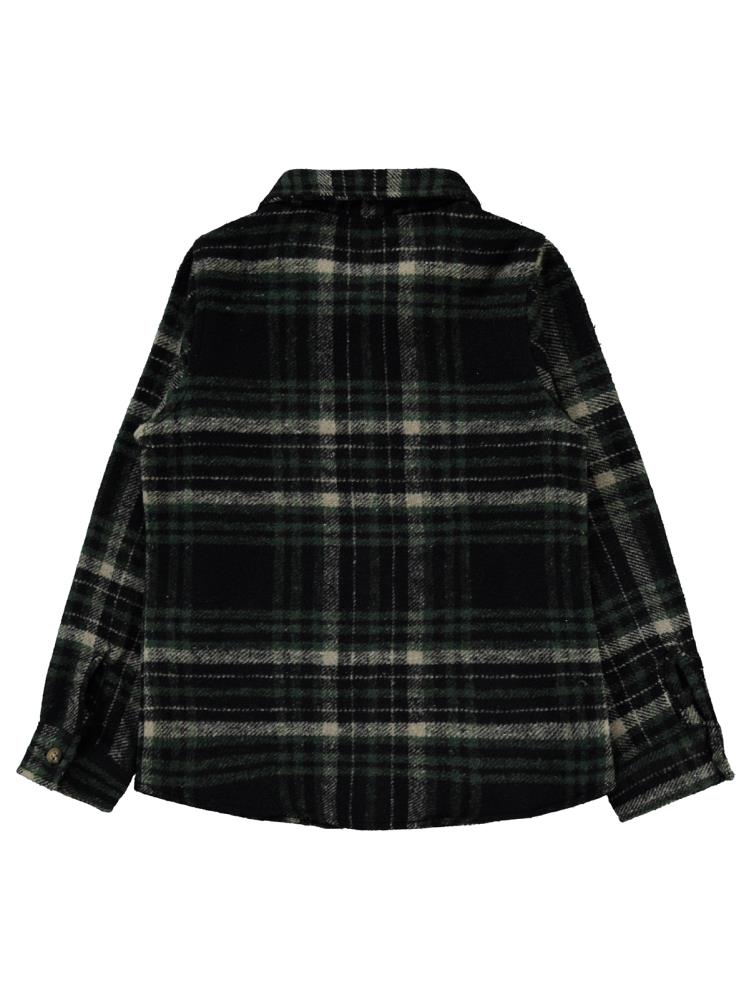 Civil Girls Yakalı Çift Cepli 6-9 Yaş Gömlek - Yeşil