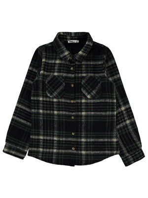 Civil Girls Yakalı Çift Cepli 10-13 Yaş Gömlek - Yeşil