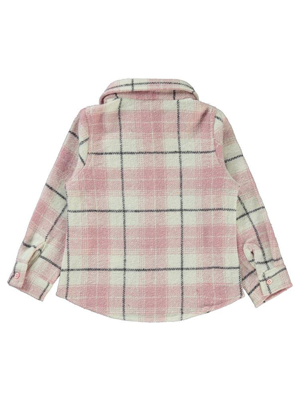 Civil Girls Kedi Nakışlı 2-5 Yaş Gömlek - Pudra