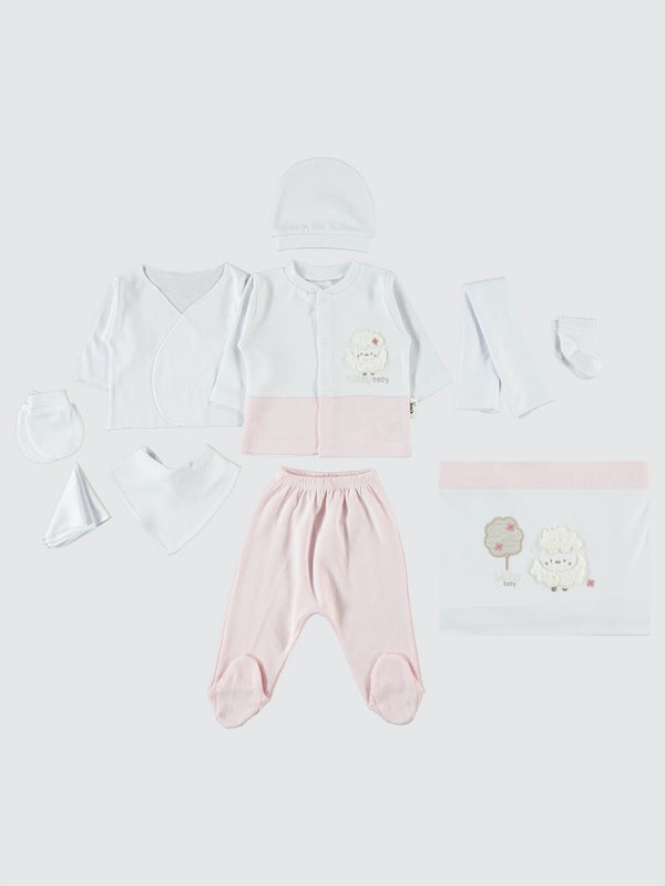 Civil Baby Kız Bebek 10'lu Zıbın Setleri  0-1 Ay - Pembe