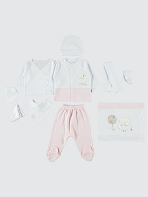 Civil Baby Kız Bebek 10'lu Zıbın Setleri  0-1 Ay - Pembe