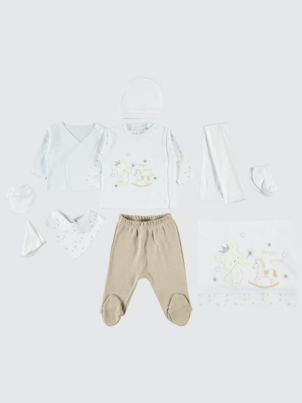 Civil Baby Kız Bebek 10'lu Zıbın Setleri 0-1 Ay - Bej