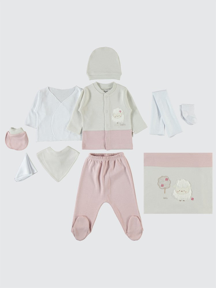 Civil Baby Kız Bebek 10'lu Zıbın Setleri  0-1 Ay - Pembe
