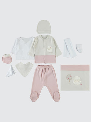 Civil Baby Kız Bebek 10'lu Zıbın Setleri  0-1 Ay - Pembe