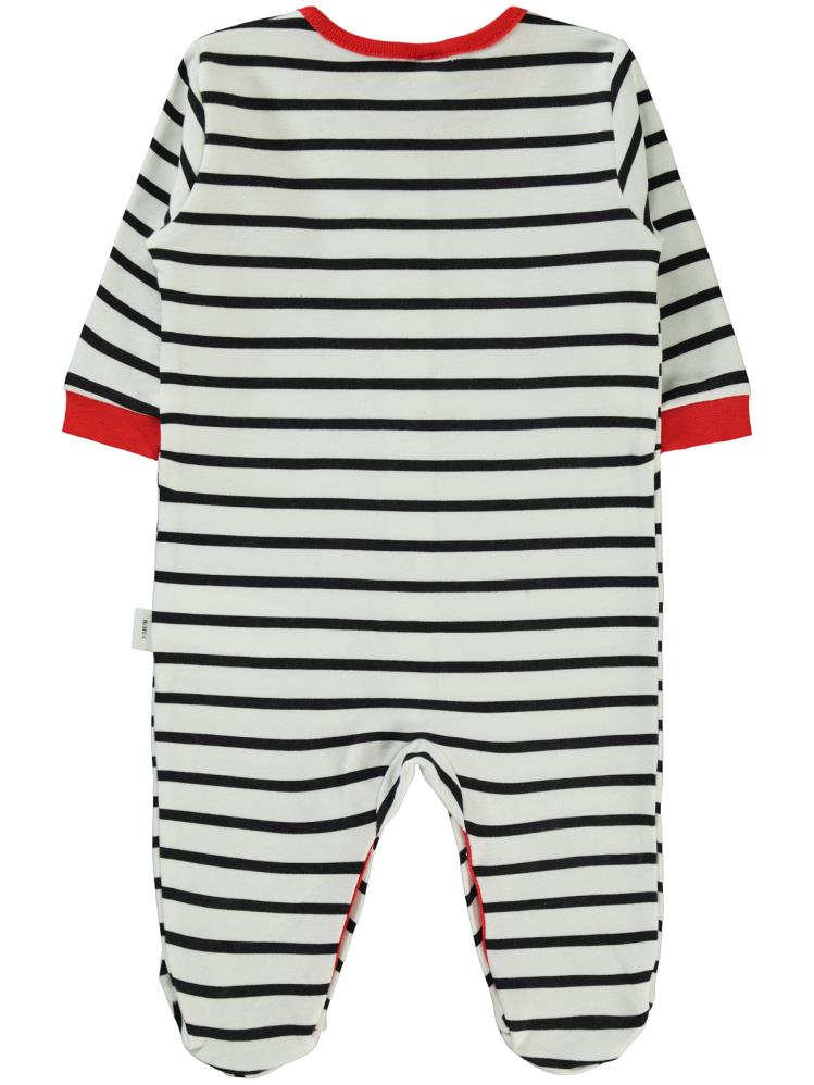 Civil Baby Hello Kitty Çizgi Empirme 1-6 Ay Tulum - Siyah