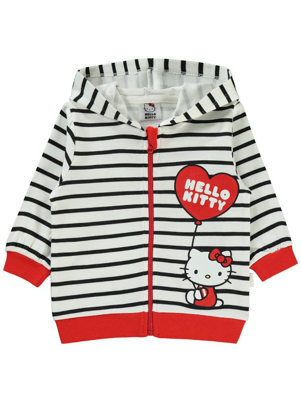Civil Baby Hello Kitty Çizgi Empirme 6-18 Ay Hırka - Siyah