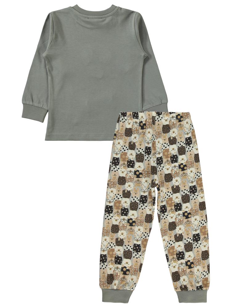 Civil Girls Lama Nakışlı 2-5 Yaş Pijama Takımı - Bej