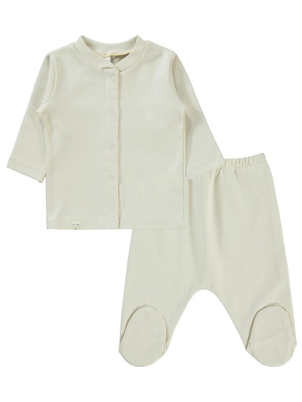 Civil Baby Düz 1-6 Ay Pijama Takımı - Bej