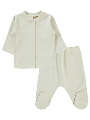 Civil Baby Düz 1-6 Ay Pijama Takımı - Bej