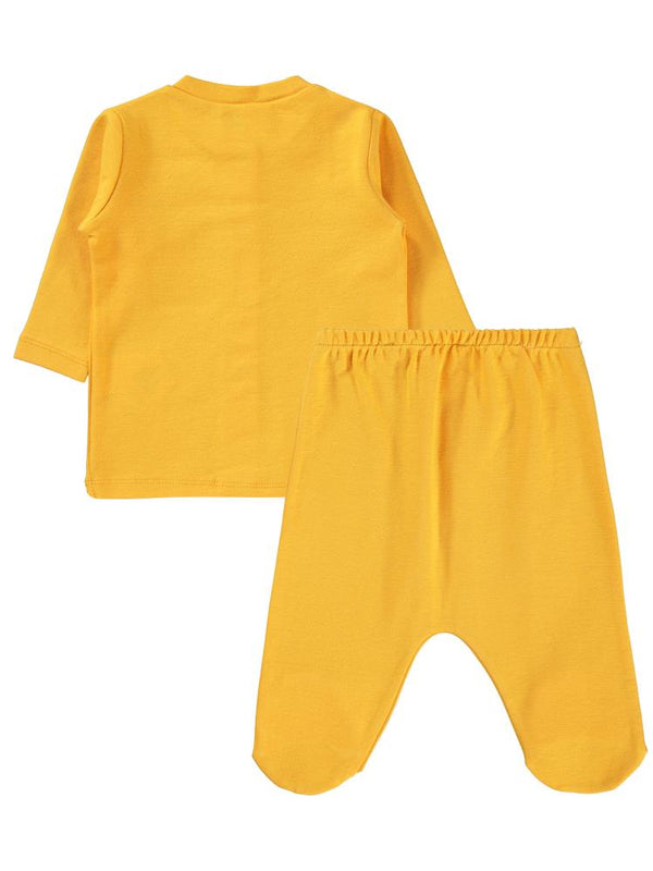 Civil Baby Düz 1-6 Ay Pijama Takımı - Hardal
