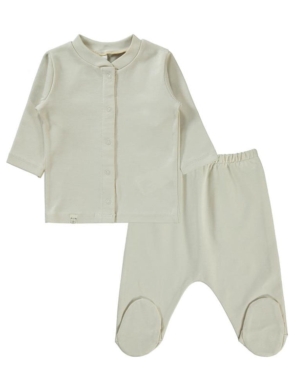 Civil Baby Düz 1-6 Ay Pijama Takımı - Bej