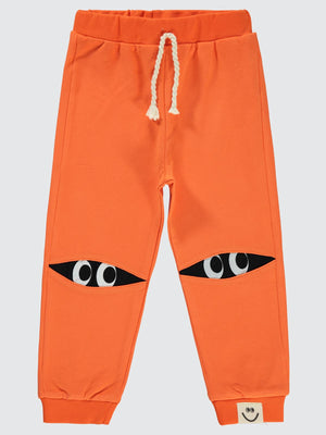 Civil Boys Dizleri Göz Baskılı 2-5 Yaş Eşofman Altı - Turuncu