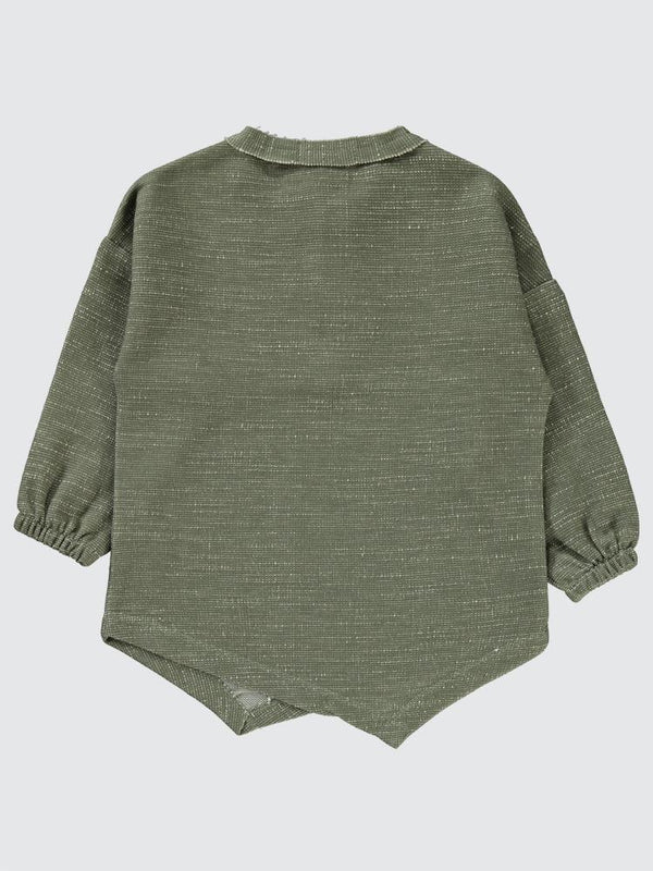 Civil Boys Sahte Patlı Kolu Lastikli 2-5 Yaş Sweatshirt - Haki