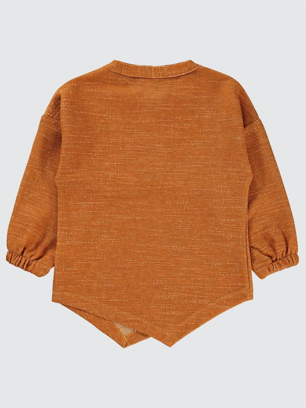 Civil Boys Sahte Patlı Kolu Lastikli 2-5 Yaş Sweatshirt - Turuncu