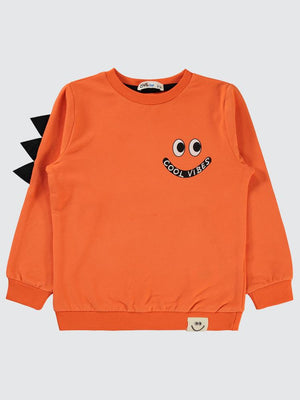 Civil Boys Cool Vıbes Baskılı 2-5 Yaş Sweatshirt - Turuncu