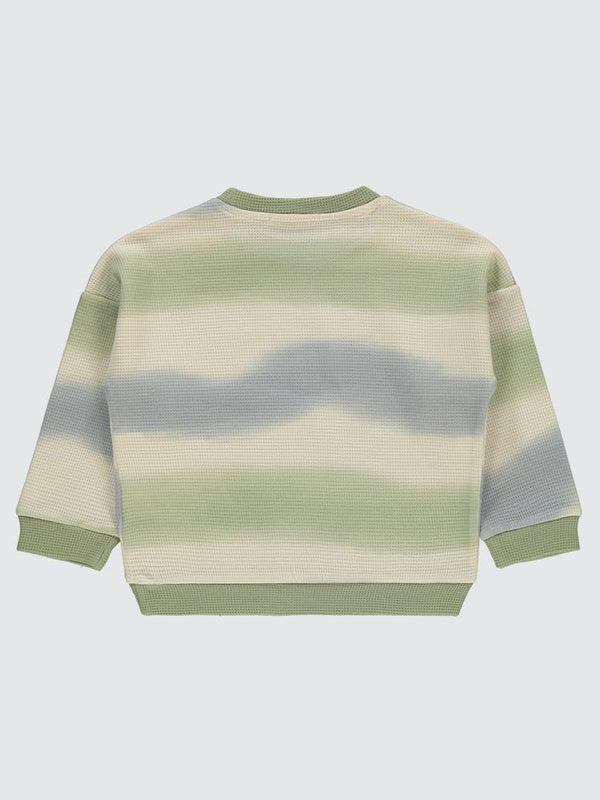 Civil Boys Dalgalı Çizgi Desenli 2-5 Yaş Sweatshirt - Haki