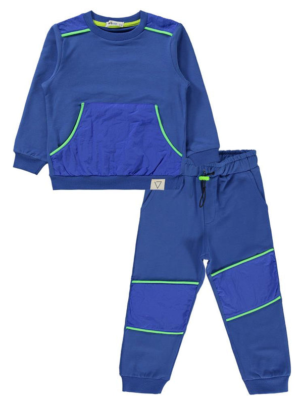 Civil Boys Mikro Cepli Biyeli 2-5 Yaş Eşofman Takımı - Mavi