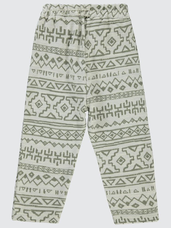 Civil Boys Etnik Desenli 2-5 Yaş Eşofman Altı - Haki