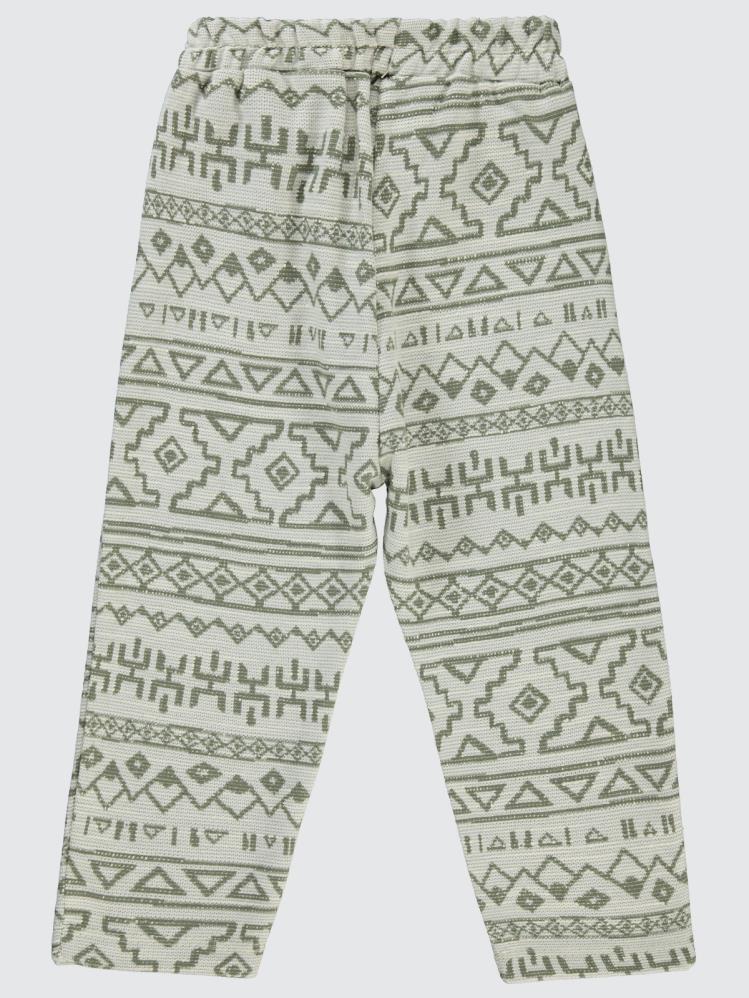 Civil Boys Etnik Desenli 2-5 Yaş Eşofman Altı - Haki