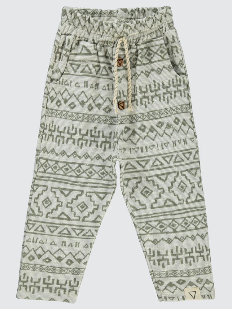 Civil Boys Etnik Desenli 2-5 Yaş Eşofman Altı - Haki