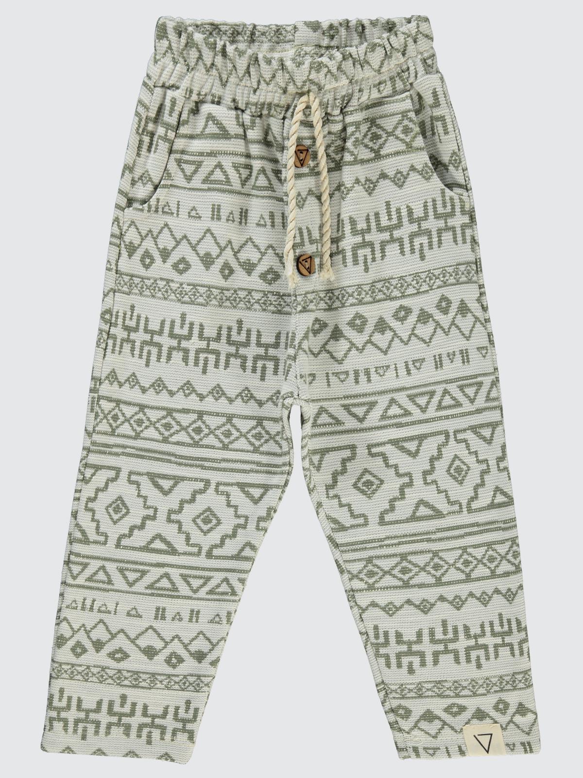 Civil Boys Etnik Desenli 2-5 Yaş Eşofman Altı - Haki