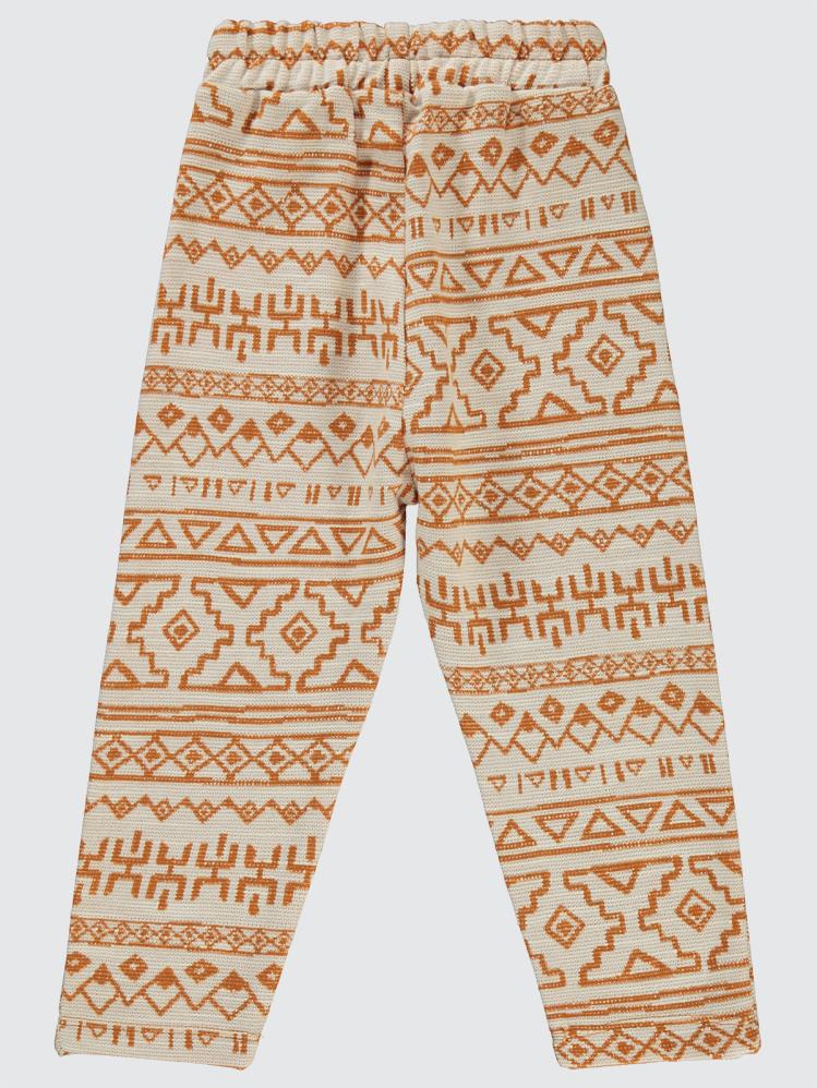 Civil Boys Etnik Desenli 2-5 Yaş Eşofman Altı - Turuncu