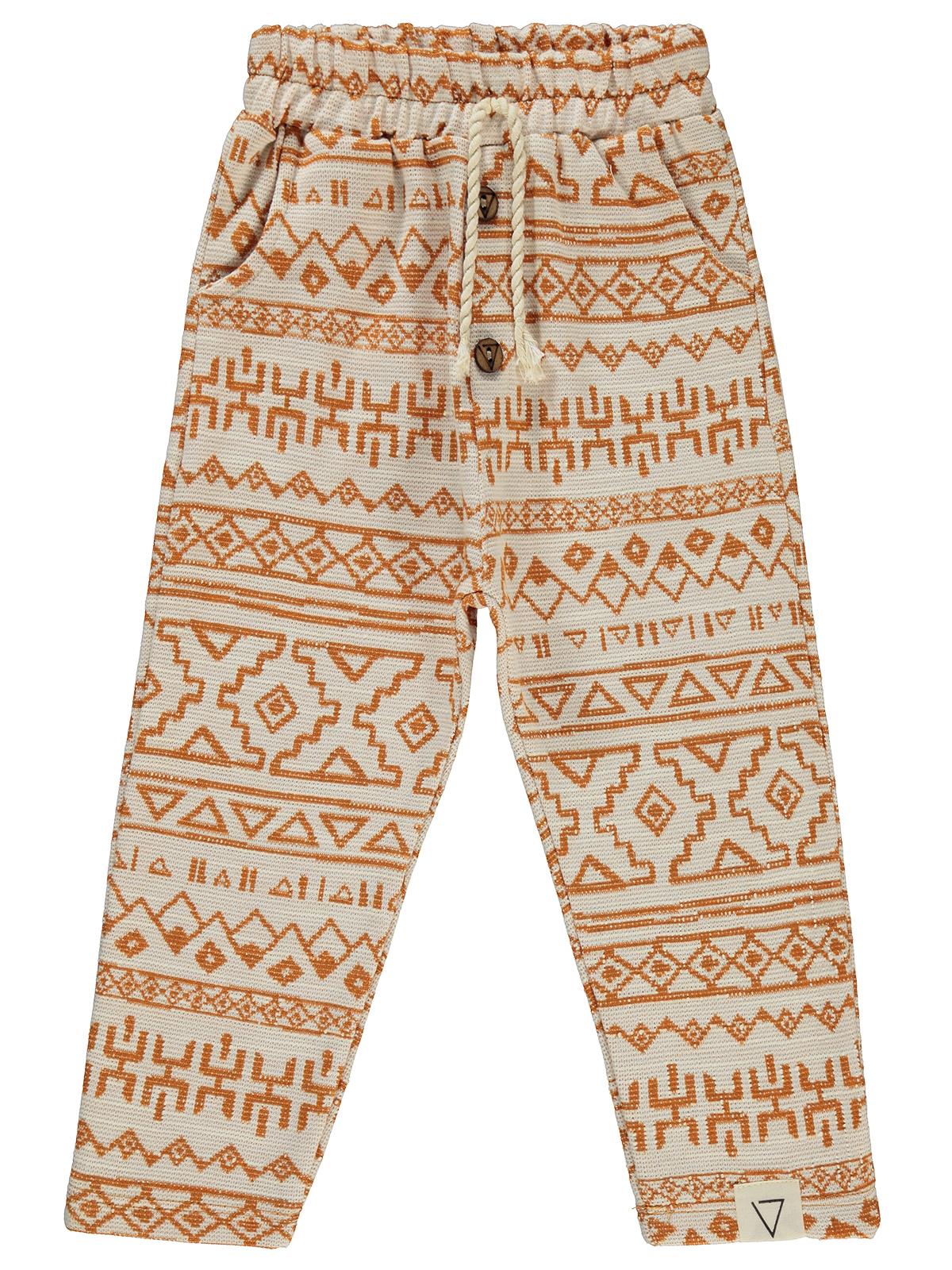 Civil Boys Etnik Desenli 2-5 Yaş Eşofman Altı - Turuncu