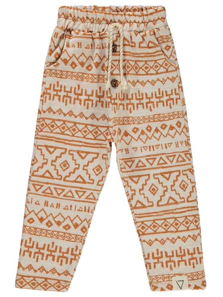 Civil Boys Etnik Desenli 2-5 Yaş Eşofman Altı - Turuncu