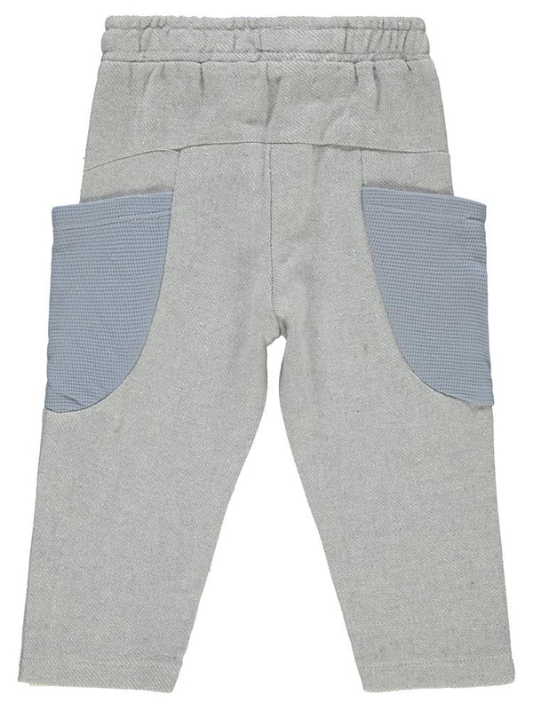 Civil Boys Cepleri Dalgalı Çizgi Desenli 2-5 Yaş Eşofman Altı - Mavi