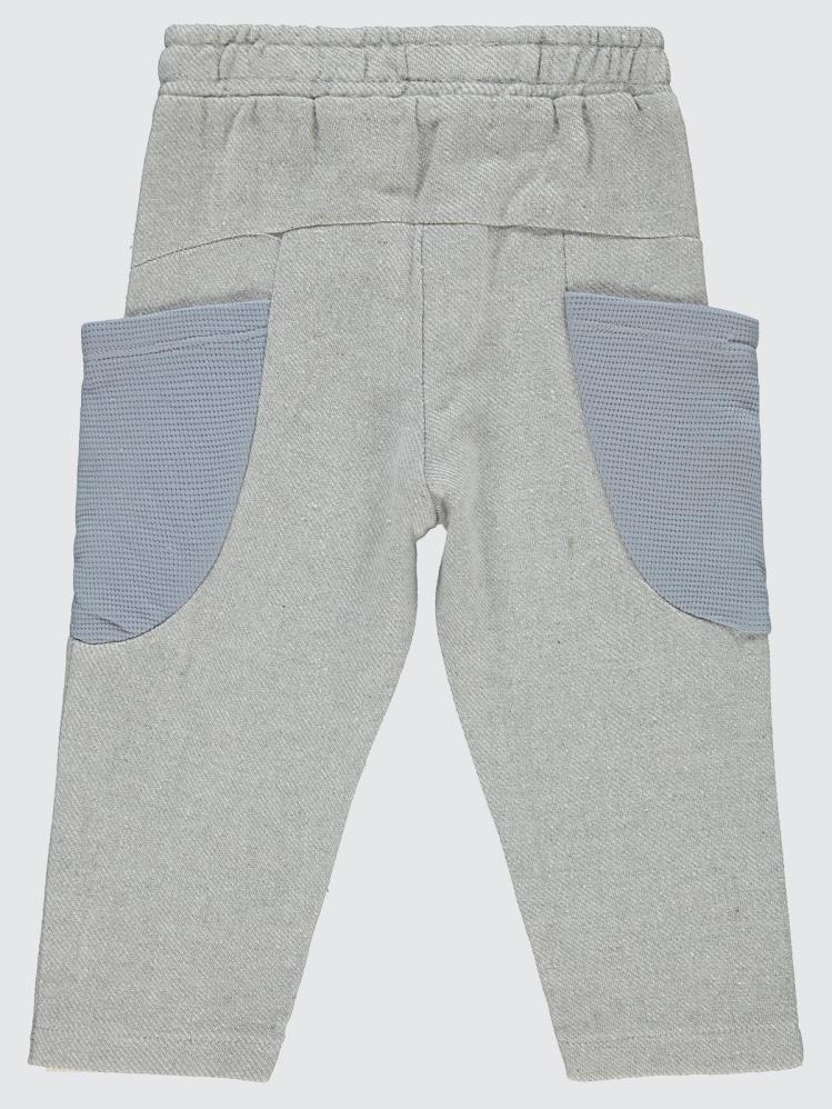 Civil Boys Cepleri Dalgalı Çizgi Desenli 2-5 Yaş Eşofman Altı - Mavi